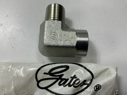 Gates G60136-0604 3/8 Male Pipe NPTF To 1/4 Female Pipe NPTF 90 Degree Elbow