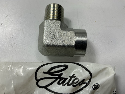 Gates G60136-0604 3/8 Male Pipe NPTF To 1/4 Female Pipe NPTF 90 Degree Elbow