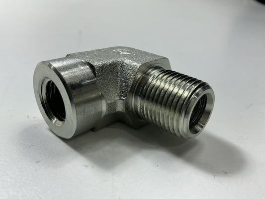 Gates G60136-0604 3/8 Male Pipe NPTF To 1/4 Female Pipe NPTF 90 Degree Elbow