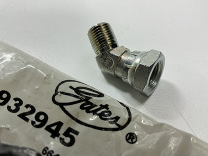 Gates G60142-0202 Male Pipe 1/8''-27 NPTF To Female Pipe 1/8''-27 Swivel NPSM 45°