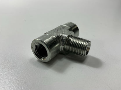 Gates G60183-0202 Hydraulic Fitting Female Pipe NPTF To Male Pipe NPTF Tee 1/8''
