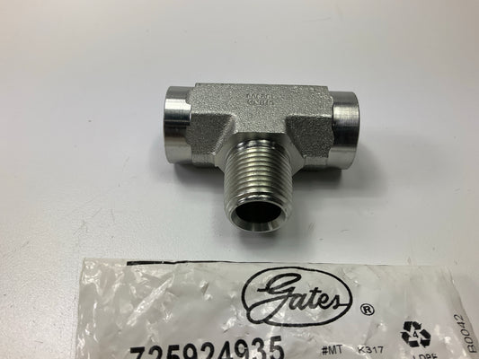 Gates G60183-0808 Female Pipe NPTF On Run To Male Pipe NPTF Tee - 8FP-8FP-8MP