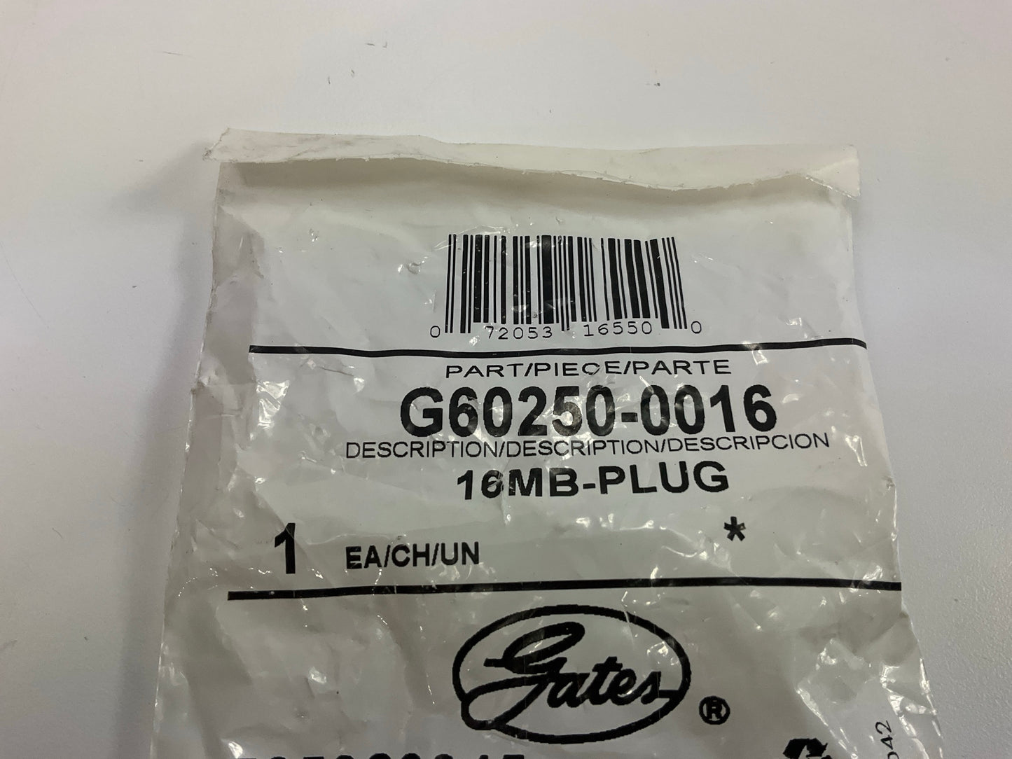 Gates G60250-0016 Male O-Ring Boss Plug - 16MB-PLUG