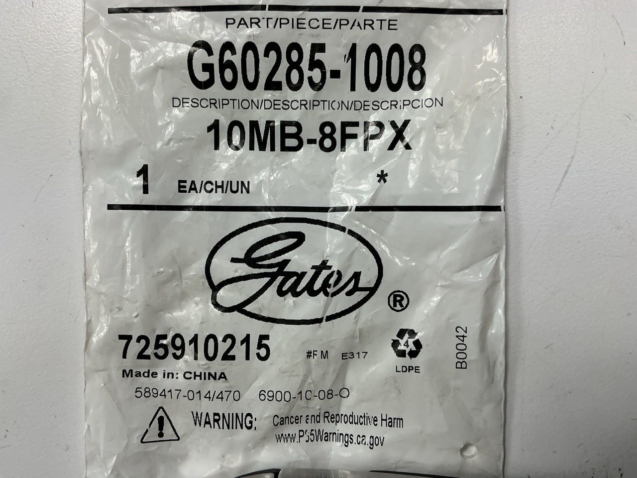 G60285-1008 Male O-Ring Boss To Female Pipe Swivel NPSM Adapter 7/8-14'' Thread