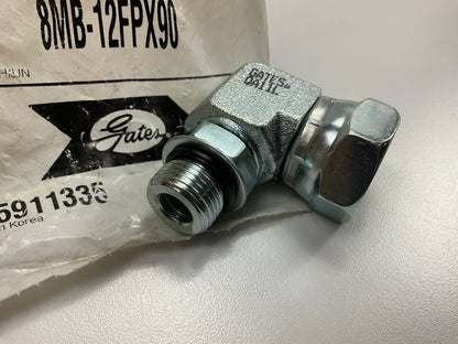 Gates G60289-0812 90° Male O-Ring Boss To Female Pipe Swivel NPSM - 8MB-12FPX90