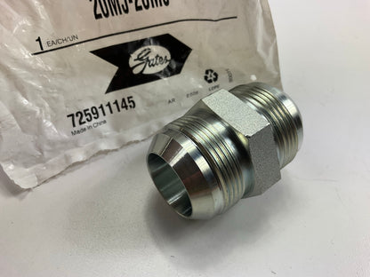 Gates G60410-2020 Male JIC 37° Flare To Male JIC 37° Flare Fitting, 20MJ-20MJ