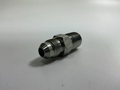 Gates G60490-0504 Male JIC 37° Flare To Male Pipe NPTF, 1/2''-20 X 1/4''-18