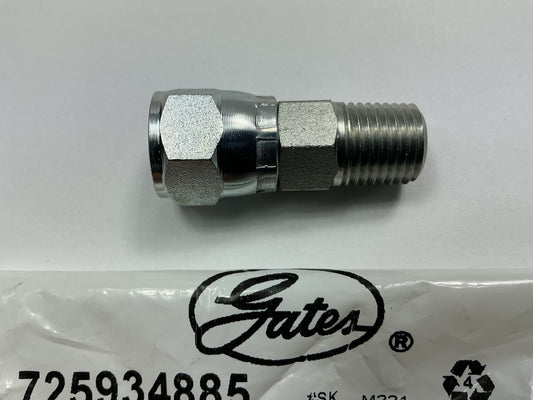 Gates G60520-0604 Female JIC 37° Flare Swivel To Male Pipe NPTF, 9/16-18 Thread