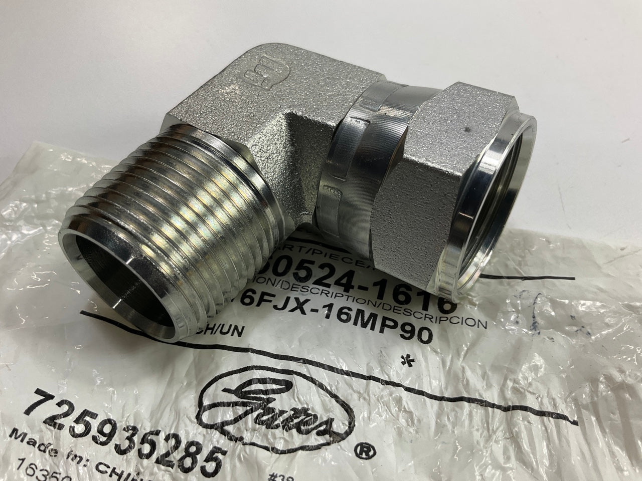 Gates G60524-1616 90 Deg Female JIC 37° Flare Swivel To Male NPTF, 16FJX-16MP90