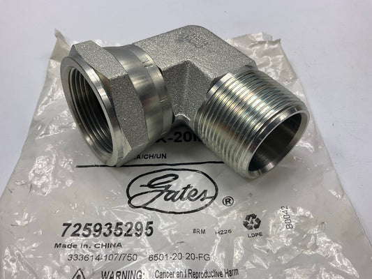 Gates G60524-2020 90 Deg Female JIC 37° Flare Swivel To Male NPTF, 20FJX-20MP90