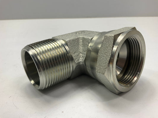Gates G60524-2020 90 Deg Female JIC 37° Flare Swivel To Male NPTF, 20FJX-20MP90
