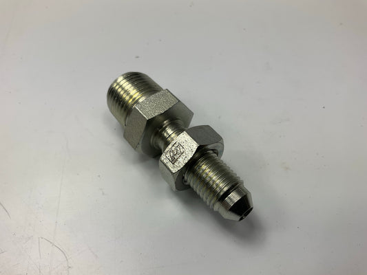 Gates G60541-0604 Male JIC 37° Flare Bulkhead To Male Pipe NPTF - 6MJBKHD-4MP