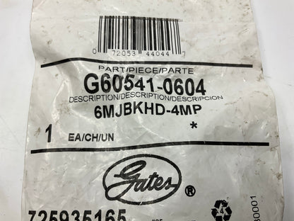 Gates G60541-0604 Male JIC 37° Flare Bulkhead To Male Pipe NPTF - 6MJBKHD-4MP