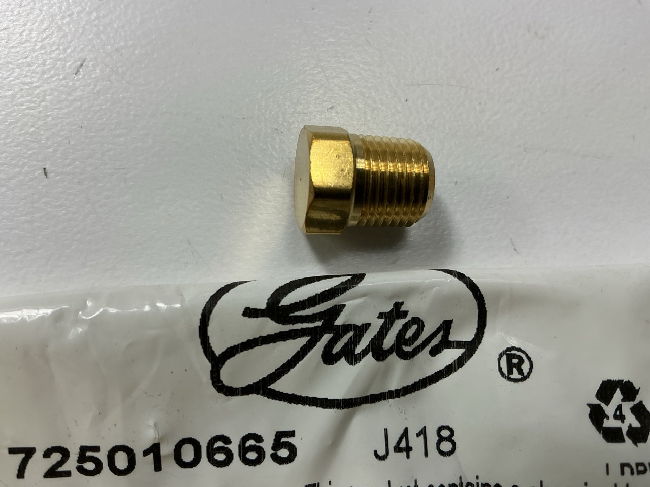 Gates G60601-0002 Brass Hex Head Male Pipe Plug 1/8''-27 Thread
