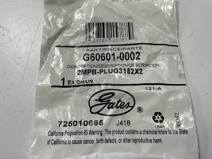 Gates G60601-0002 Brass Hex Head Male Pipe Plug 1/8''-27 Thread