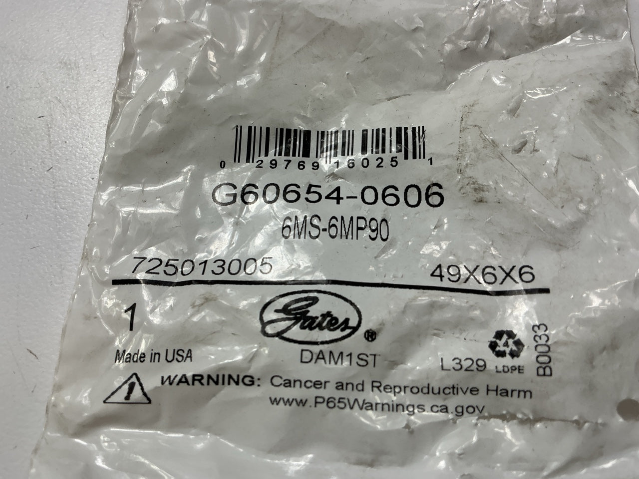Gates G60654-0606 3/8'' Brass Male SAE 45° Flare To Male Pipe 90° Adapter Fitting