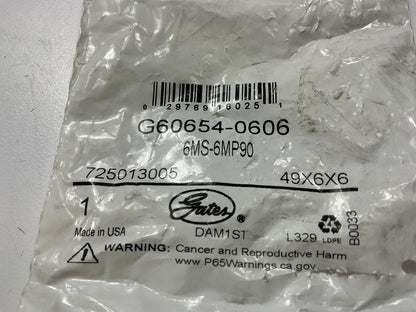 Gates G60654-0606 3/8'' Brass Male SAE 45° Flare To Male Pipe 90° Adapter Fitting