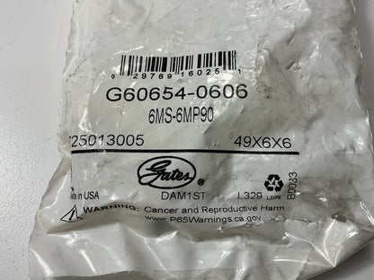 Gates G60654-0606 3/8'' Brass Male SAE 45° Flare To Male Pipe 90° Adapter Fitting