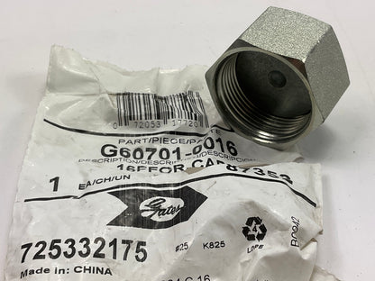Gates G60701-0016 Female Flat-Face O-Ring Hydraulic Cap, 1-7/16''-12 - 16FFOR-CAP