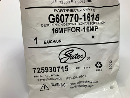 Gates G60770-1616 Male Flat-Face O-Ring To Male Pipe NPTF Adapter - 16MFFOR-16MP