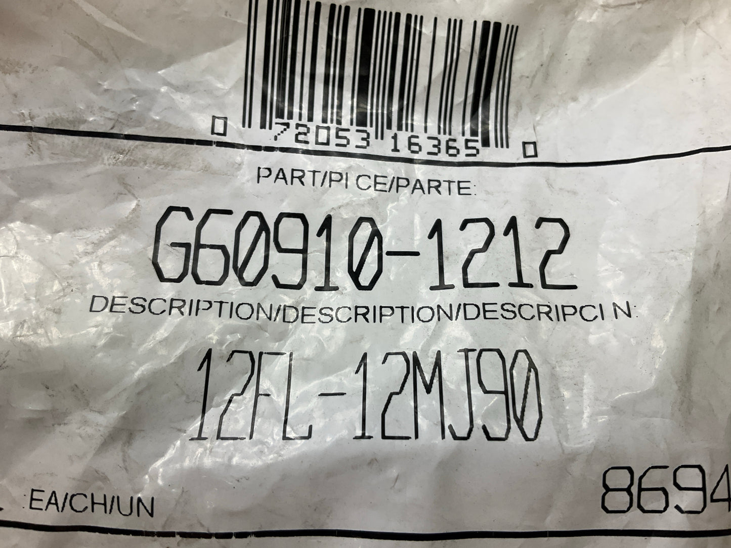 Gates G60910-1212 90° Code 61 O-Ring Flange To Male JIC 37° Flare Adapter