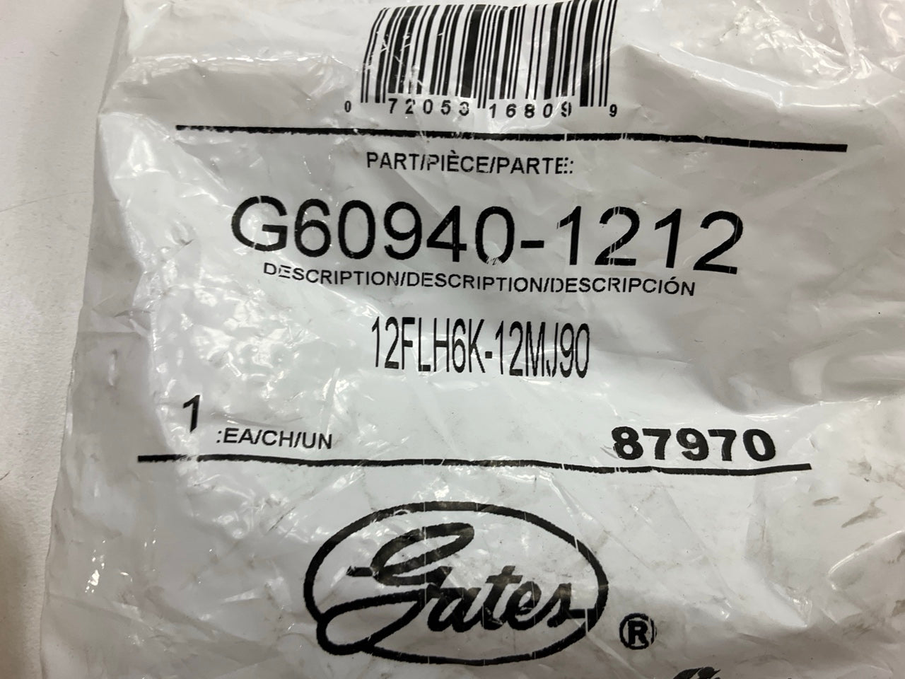 Gates G60940-1212 Code 62 O-Ring Flange Heavy To Male JIC 37° Flare 90° Adapter