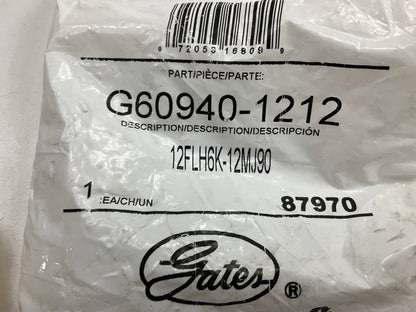 Gates G60940-1212 Code 62 O-Ring Flange Heavy To Male JIC 37° Flare 90° Adapter