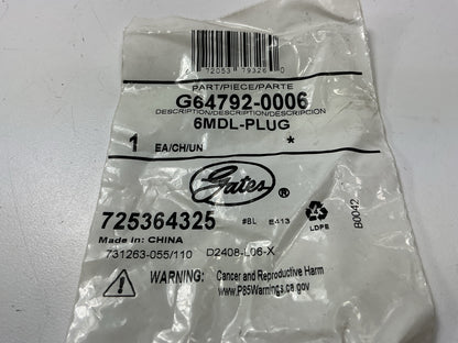 Gates G64792-0006 Male DIN 24° Cone - Light Series Plug 6MDL-PLUG M12x1.5