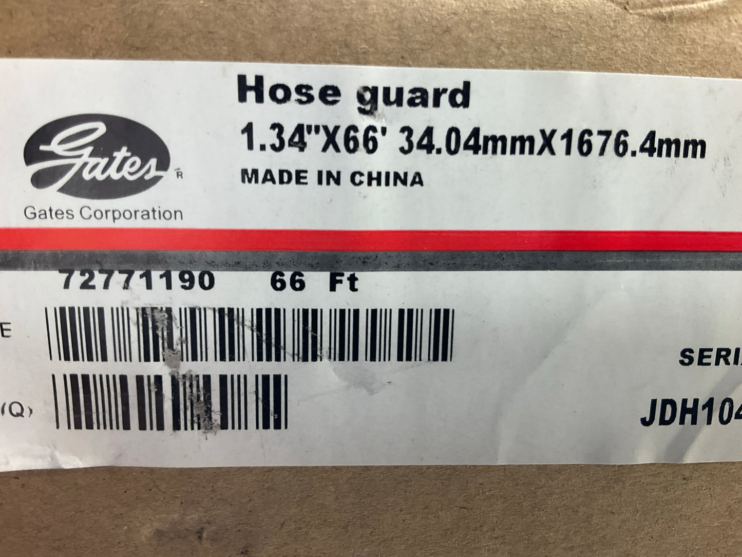66' - Gates G80902-0024 Hydraulic Hose Yellow Poly Sleeve Guard Wrap 1.36''-1.74''