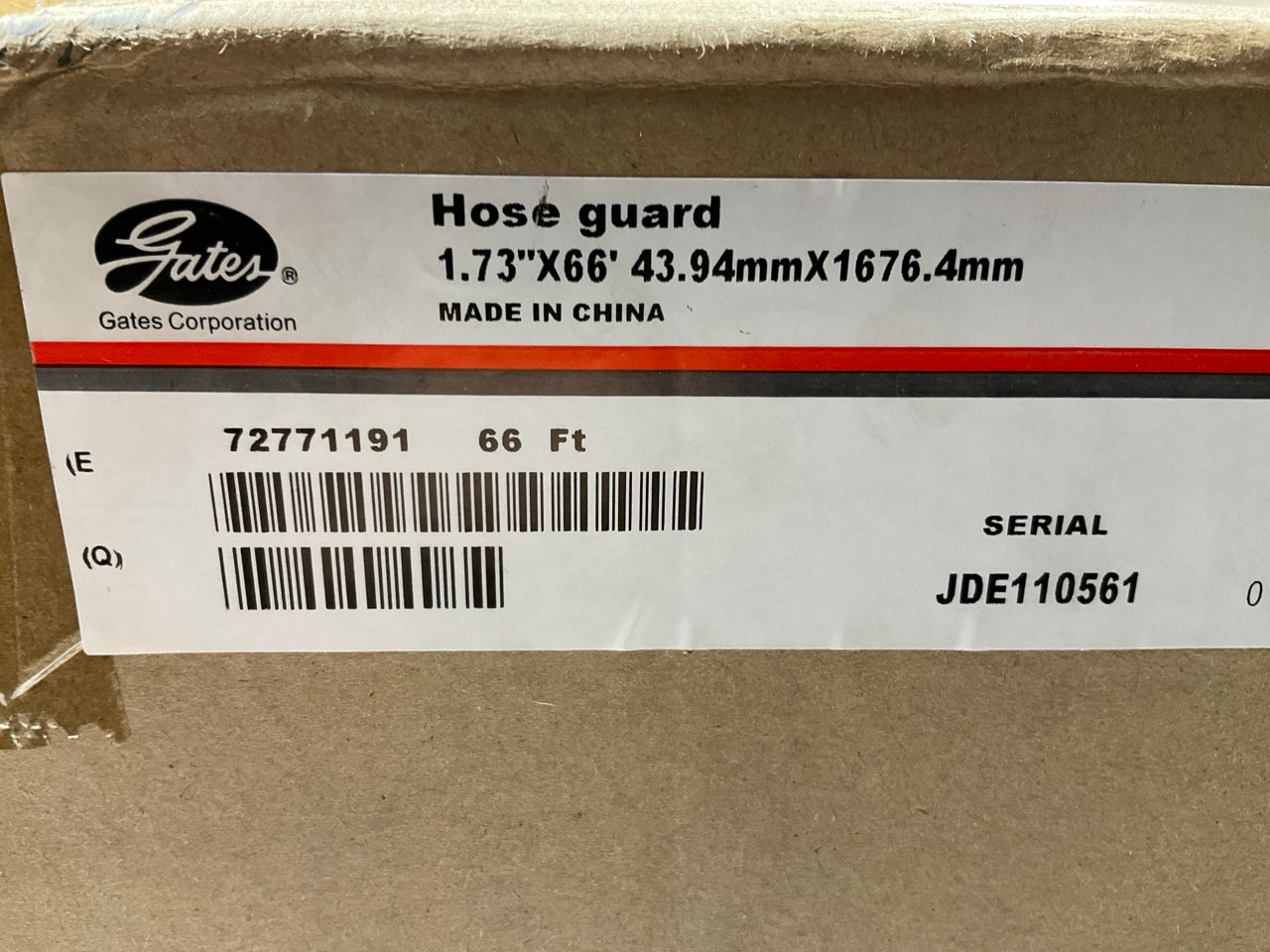 66 FEET - Gates G80902-0028 28PSY Hydraulic Hose Protection Poly Sleeve Guard