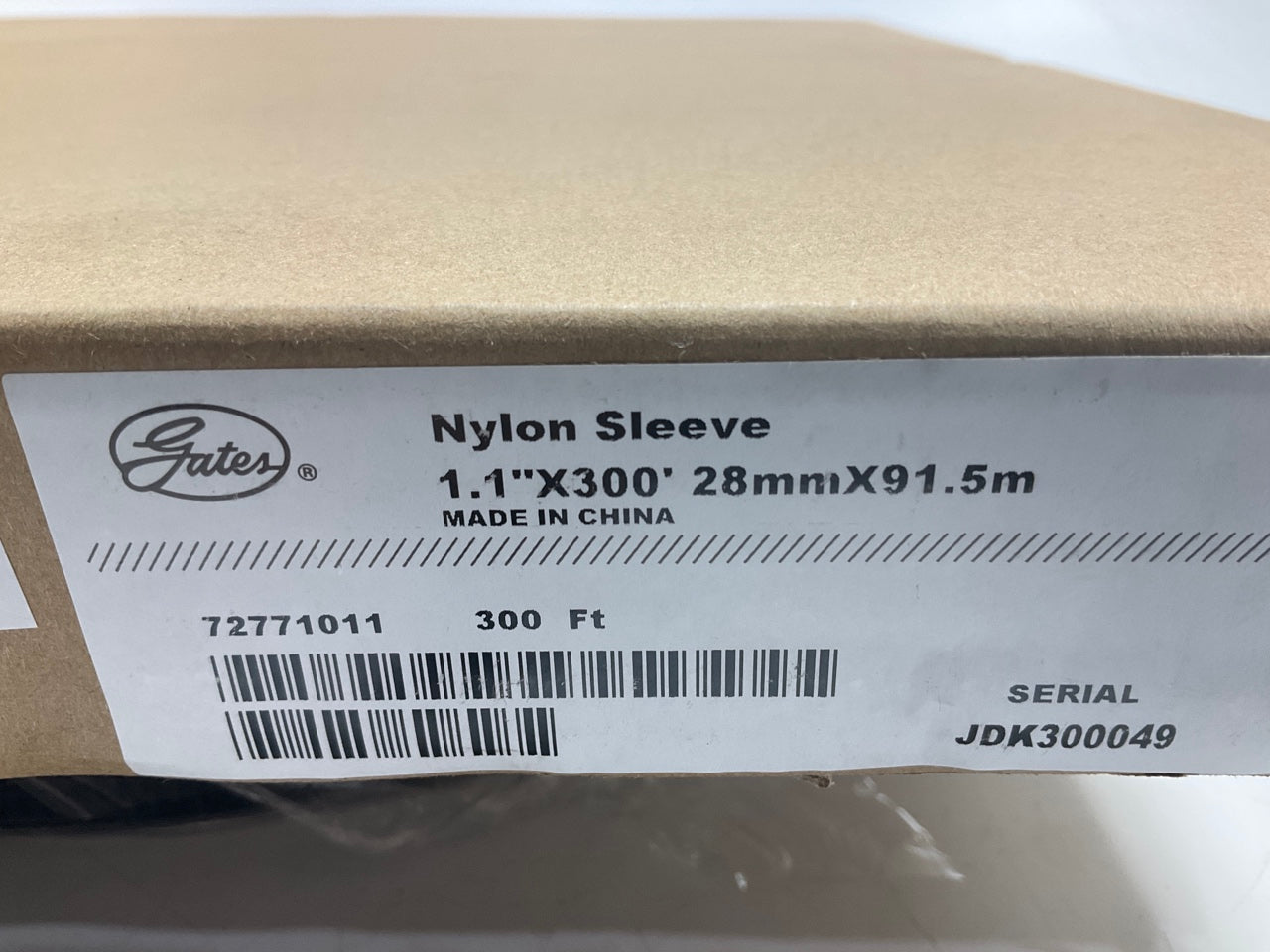 300 FEET - Gates G81800-0016 Hydraulic Hose Nylon Protective Guard Sleeve 1.1''