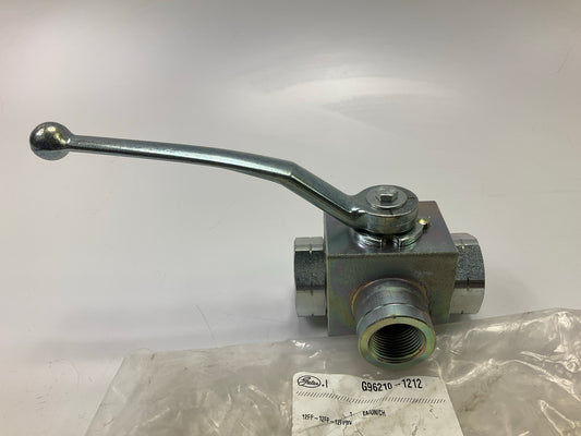 Gates G96210-1212 Female Pipe NPTF Three Way Block Style - 12FP-12FP-12FPBV