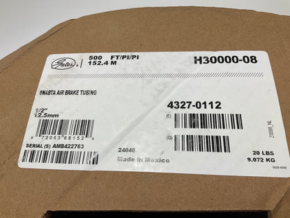 500 Feet Roll - Gates H30000-08 Air Brake Hose Tube Tubing 1/2'' 8NABTA