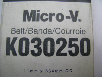 Gates K030250 Serpentine Belt - 0.42'' X 25.50'' - 3 Ribs