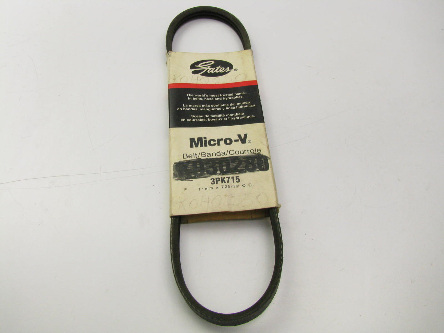 Gates K030280 Serpentine Belt - 0.42'' X 28.50'' - 3 Ribs