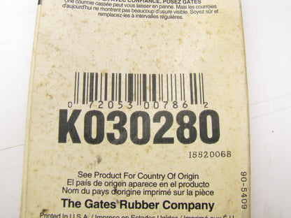 Gates K030280 Serpentine Belt - 0.42'' X 28.50'' - 3 Ribs
