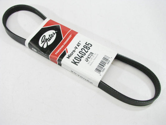Gates K040285 Serpentine Belt - 0.56'' X 28.50'' - 4 Ribs