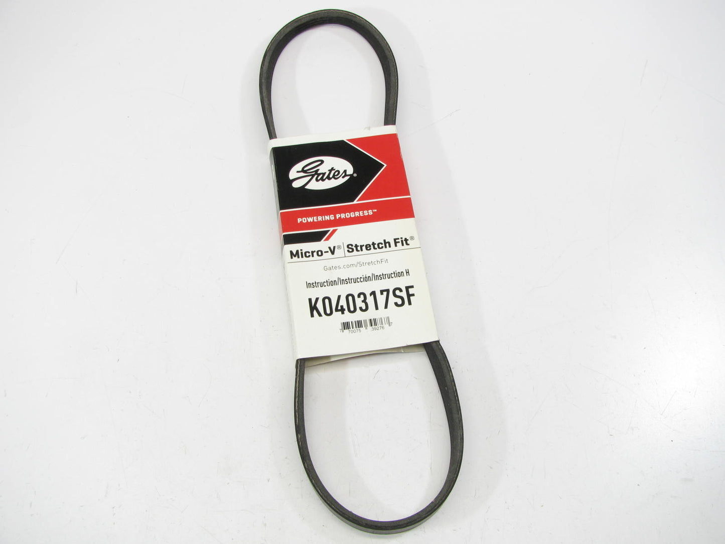 Gates K040317SF Stretch Fit Serpentine Belt - 0.42'' X 32.25'' - 3 Ribs