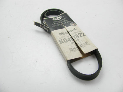 Gates K040322 Serpentine Belt - 0.56'' X 33.00'' - 4 Ribs