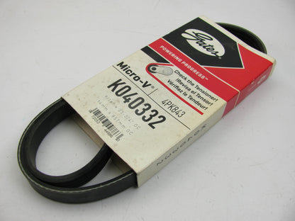 Gates K040332 Serpentine Belt - 0.56'' X 34.00'' - 4 Ribs