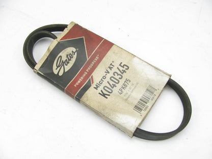 Gates K040345 Serpentine Belt - 0.56'' X 35.00'' - 4 Ribs