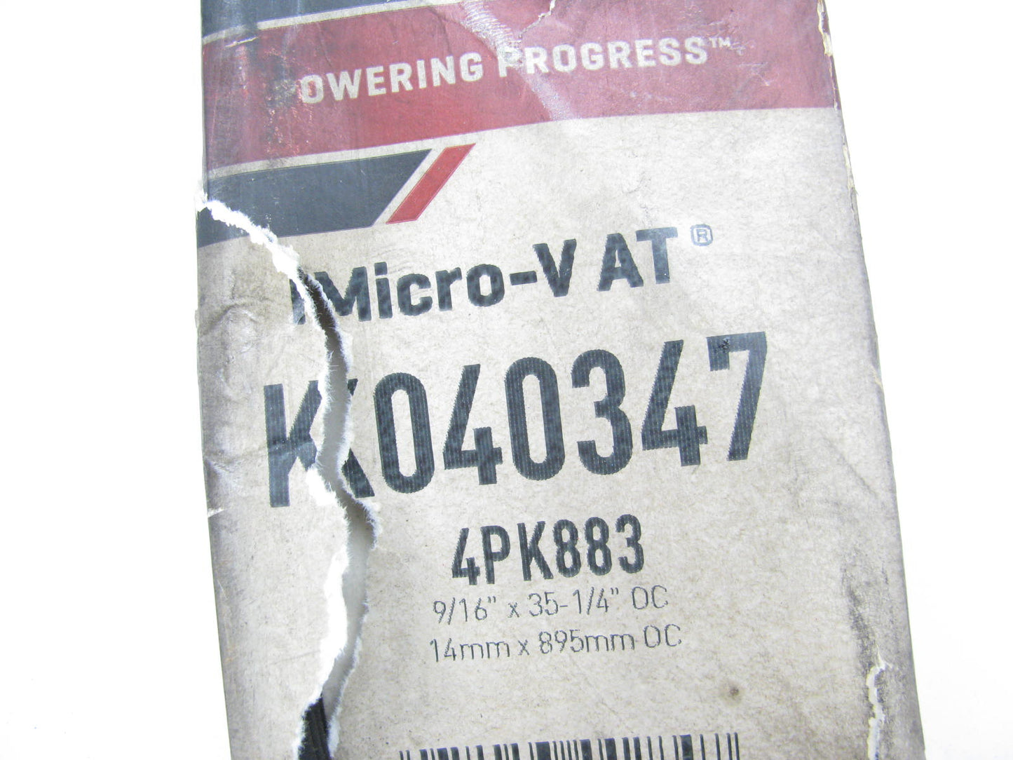 Gates K040347 Serpentine Belt - 0.56'' X 35.00'' - 4 Ribs
