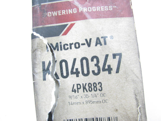 Gates K040347 Serpentine Belt - 0.56'' X 35.00'' - 4 Ribs