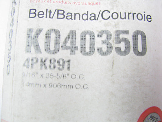 Gates K040350 Serpentine Belt - 0.56'' X 35.50'' - 4 Ribs