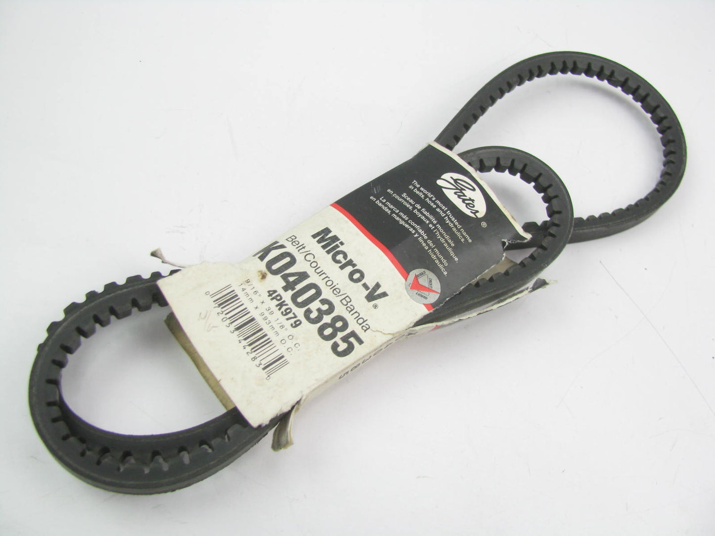 Gates K040385 Serpentine Belt - 0.56'' X 39.00'' - 4 Ribs