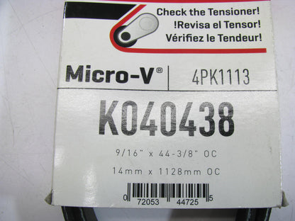 Gates K040438 Serpentine Belt - 0.56'' X 44.00'' - 4 Ribs