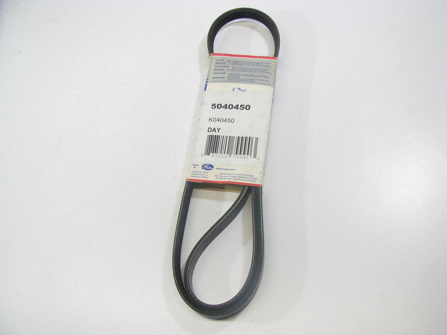 Gates K040450 Serpentine Belt - 0.54'' X 45.08'' - 4 Ribs