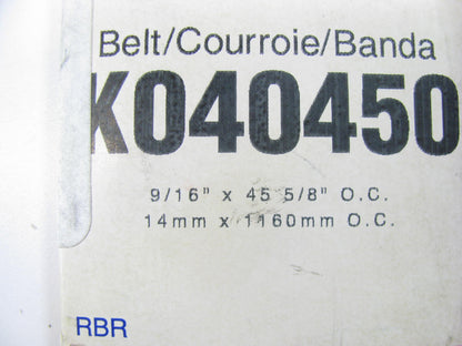 Gates K040450 Serpentine Belt - 0.54'' X 45.08'' - 4 Ribs