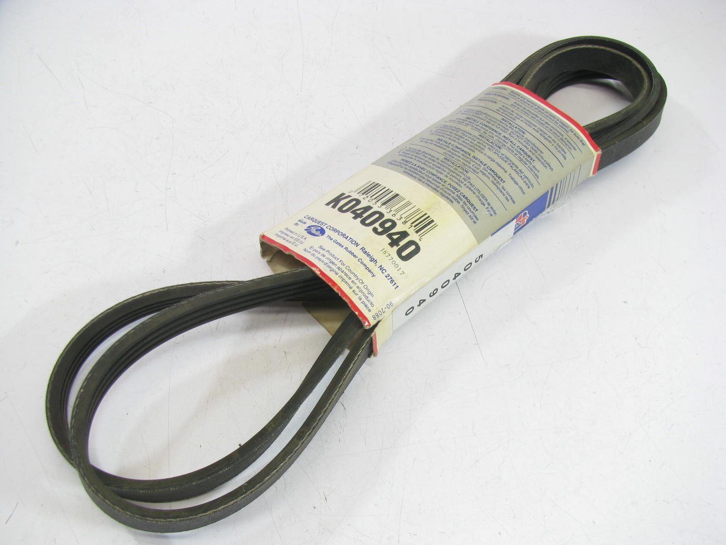 Gates K040940 Serpentine Belt - 0.56'' X 94.50'' - 4 Ribs