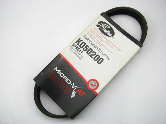 Gates K050200 Serpentine Belt - 0.69'' X 20.50'' - 5 Ribs
